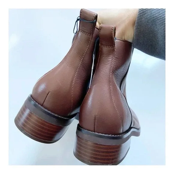 NEW Cole Haan River Waterproof Pebbled Leather Booties size 10 - Picture 10 of 13